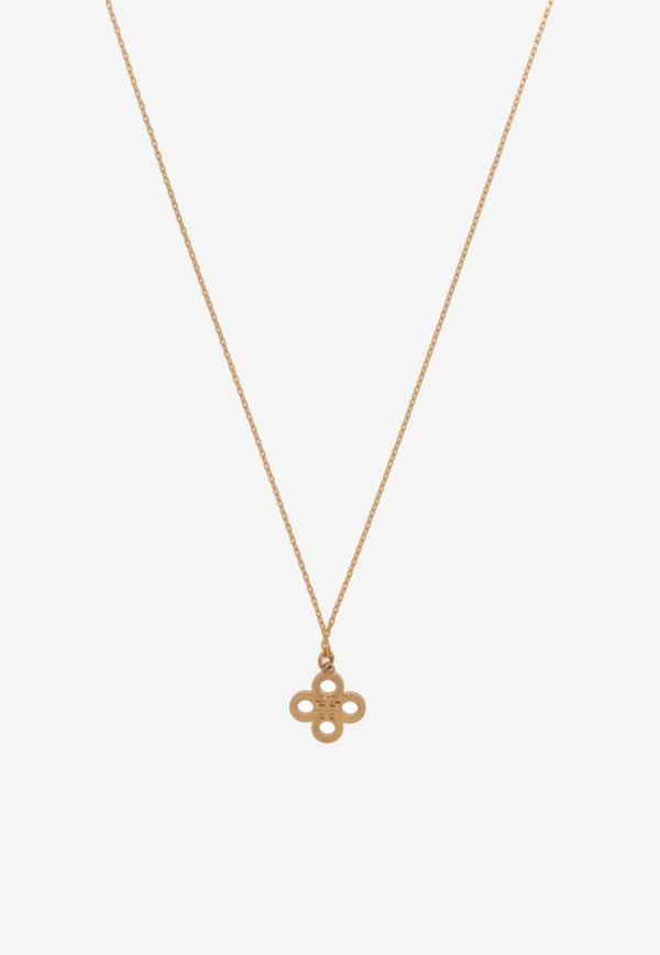 Tory Burch Kira Enamel Flower Pendant Necklace Gold 156255 0-720