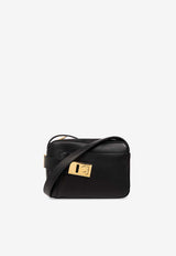 Salvatore Ferragamo Archive Gancini Buckle Leather Camera Bag Black 216292 ARCHIVE CC 769547-NERO