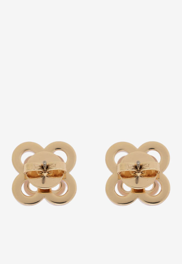 Tory Burch Kira Enamel Flower Stud Earrings Gold 154280 0-701