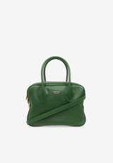 Salvatore Ferragamo Small Star Grained Leather Top Handle Bag Green 218958 STAR TH 773341-FOREST GREEN