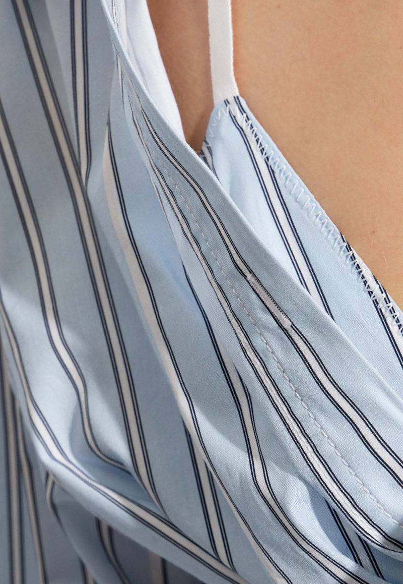 Jacquemus Bahia Striped Cropped Shirt Light Blue 233SH042 1140-3FE