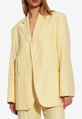 Jacquemus Single-Breasted Viscose Blazer Yellow 213JA101 1359-205