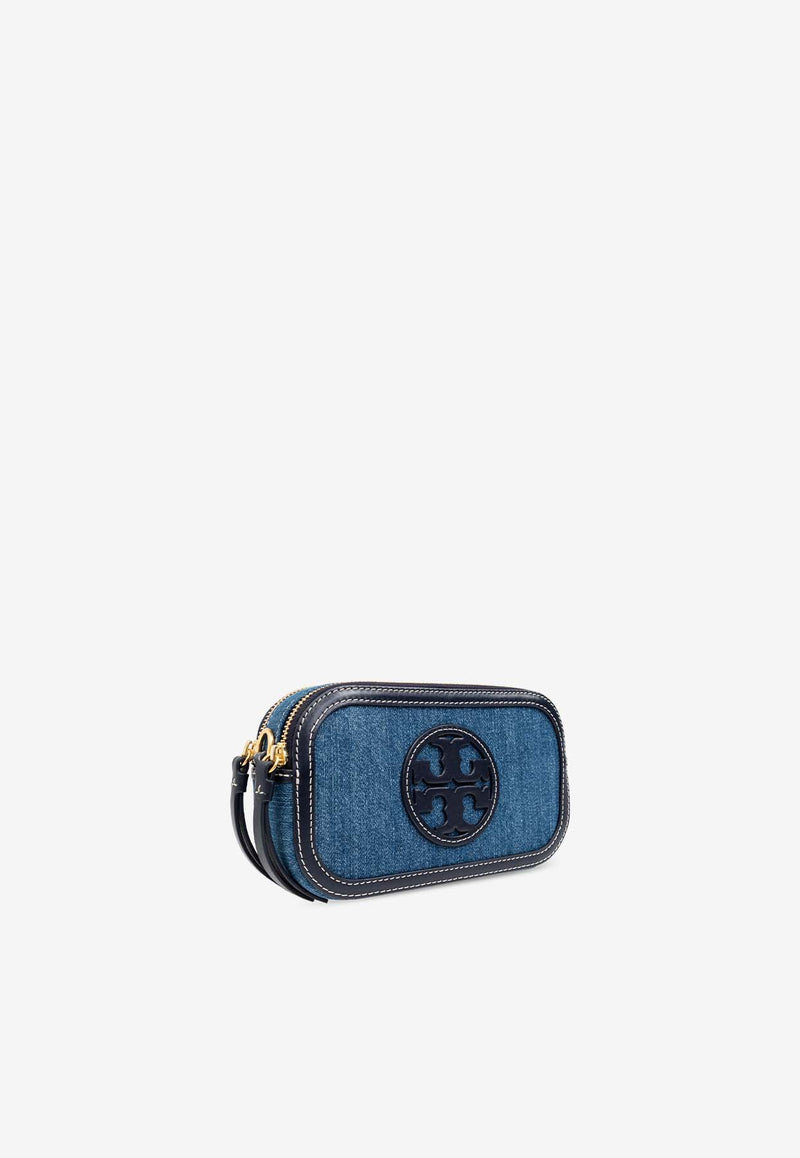 Tory Burch Logo-Embossed Denim Bag Blue 158637 0-426