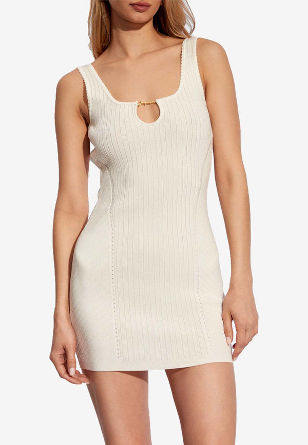 Jacquemus Sierra Ribbed Mini Dress White 241KN355 2355-110