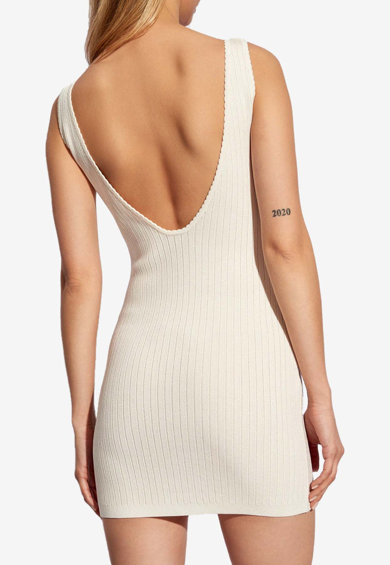 Jacquemus Sierra Ribbed Mini Dress White 241KN355 2355-110