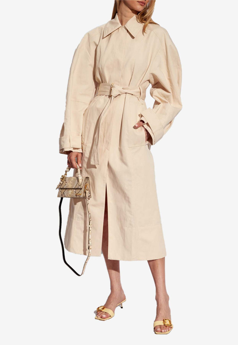 Jacquemus Bari Belted Trench Coat Cream 241CO051 1534-150