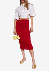 Jacquemus Bari Cropped Shirt with Cut-Outs White 241SH054 1454-100