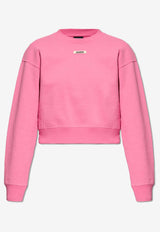 Jacquemus Logo Patch Crewneck Sweatshirt Pink 241JS163 2341-431