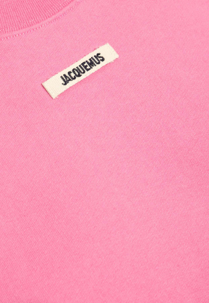 Jacquemus Logo Patch Crewneck Sweatshirt Pink 241JS163 2341-431