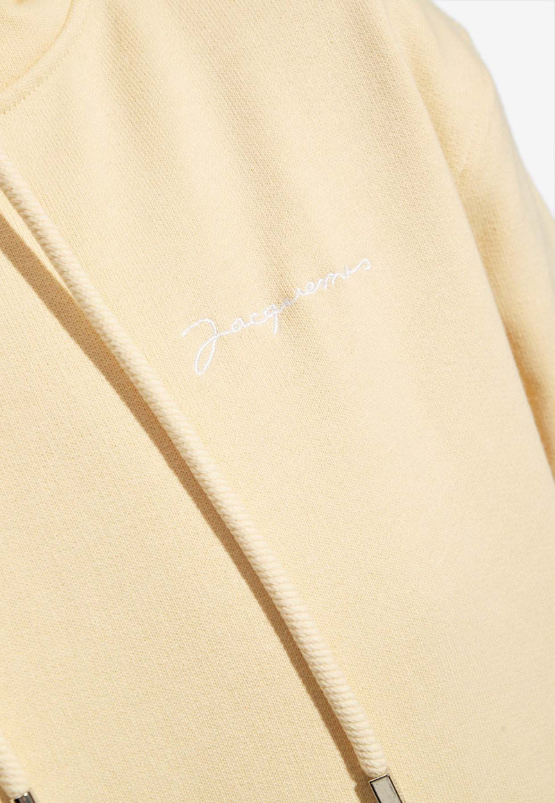 Jacquemus Brode Logo Hooded Sweatshirt Cream 245JS310 2120 F-151