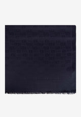 Salvatore Ferragamo Gancini Monogram Jacquard Scarf Navy 320941 ST MONOGRAMJ 776054-NAVY