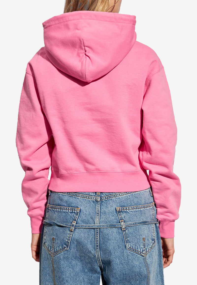 Jacquemus Logo Patch Drawstring Hoodie Pink 241JS162 2341-431