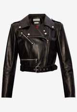 Alexander McQueen Zip-Up Leather Jacket Black 668451 Q5AK8-1000