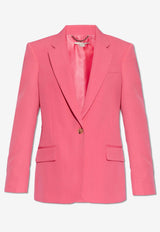 Stella McCartney Single-Breasted Wool Blazer Pink 650095 3CU704-5501