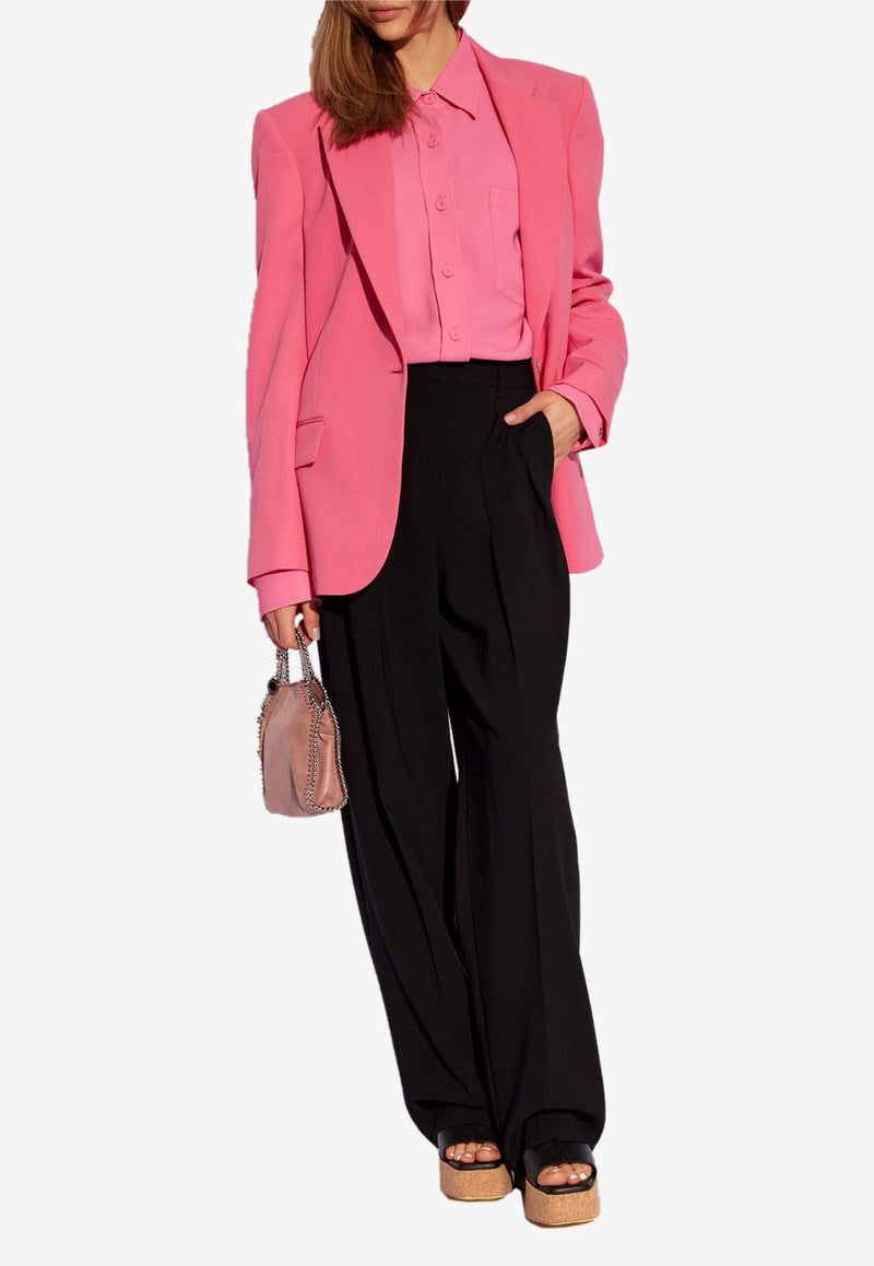 Stella McCartney Single-Breasted Wool Blazer Pink 650095 3CU704-5501