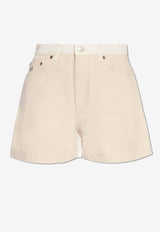 Stella McCartney Banana Two-Tone Denim Shorts Beige 6D0250 3SPH57-9067