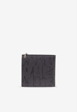 Alexander McQueen Printed Bi-Fold Wallet with Chain Black 775292 1AAQ4-1000