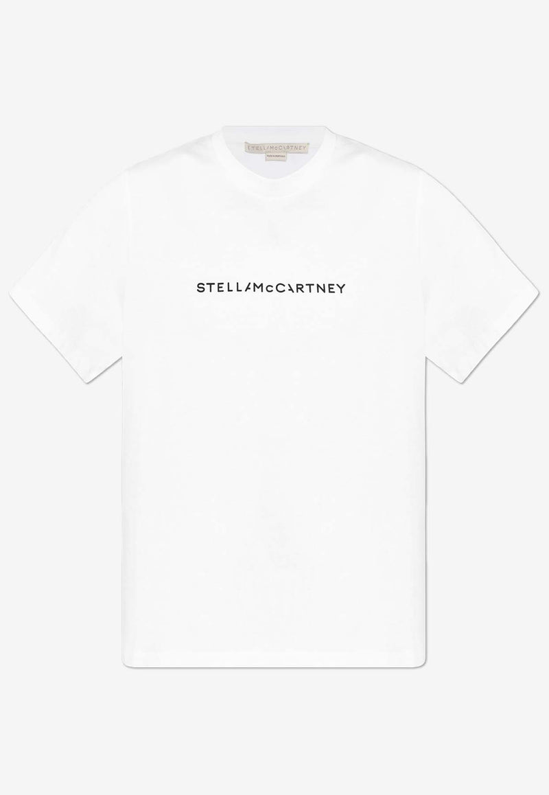 Stella McCartney Logo Print Oversized Crewneck T-shirt White 6J0158 3SPY48-9000