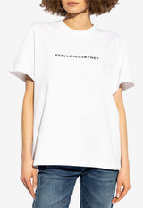 Stella McCartney Logo Print Oversized Crewneck T-shirt White 6J0158 3SPY48-9000