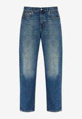 Alexander McQueen Basic Straight-Leg Jeans Blue 794082 QYAA5-4211