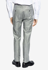 Alexander McQueen Creased Tailored Pants Silver 734234 QRAAT-1440