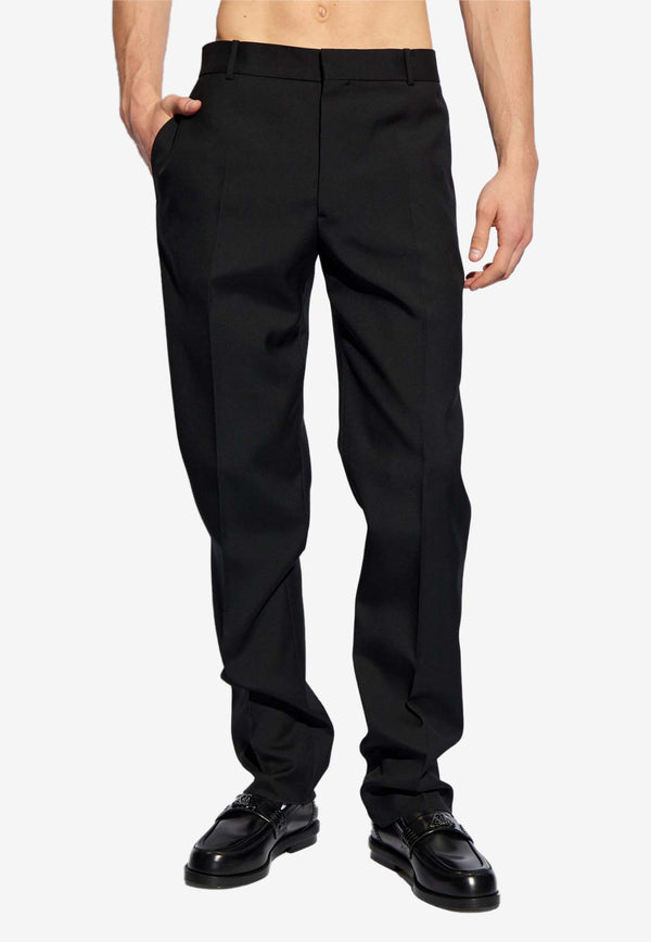 Alexander McQueen Wool Tailored Pants Black 735205 QUAAC-1000