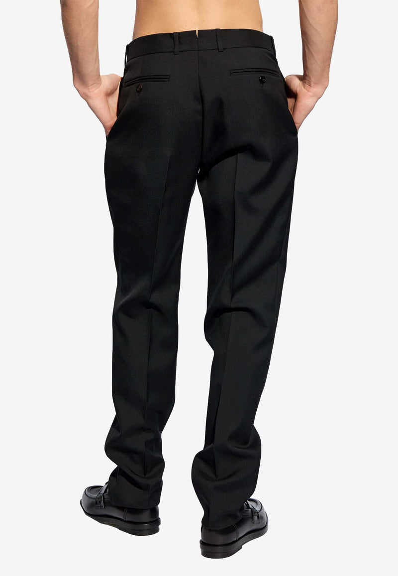 Alexander McQueen Wool Tailored Pants Black 735205 QUAAC-1000