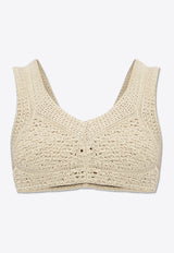 Bottega Veneta V-neck Crochet Top 785415 V3WM0-9227