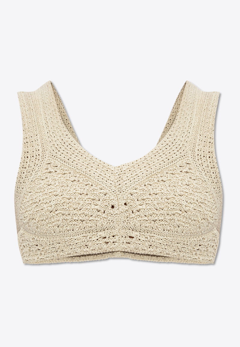 Bottega Veneta V-neck Crochet Top 785415 V3WM0-9227