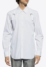 Alexander McQueen Harness Long-Sleeved Shirt White 792106 QNAAD-9000