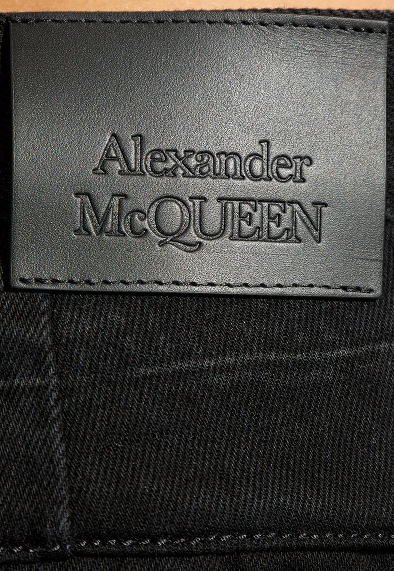 Alexander McQueen Basic Straight-Leg Jeans Black 794090 QTABK-1000