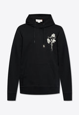 Alexander McQueen Flower Embroidered Hooded Sweatshirt Black 794470 QXAAC-1000