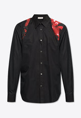 Alexander McQueen Harness Long-Sleeved Shirt Black 795126 QNAAD-1000