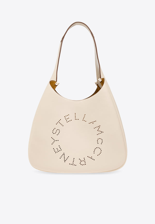 Stella McCartney Logo-Perforated Shoulder Bag Cream 7B0102 W8542-9000