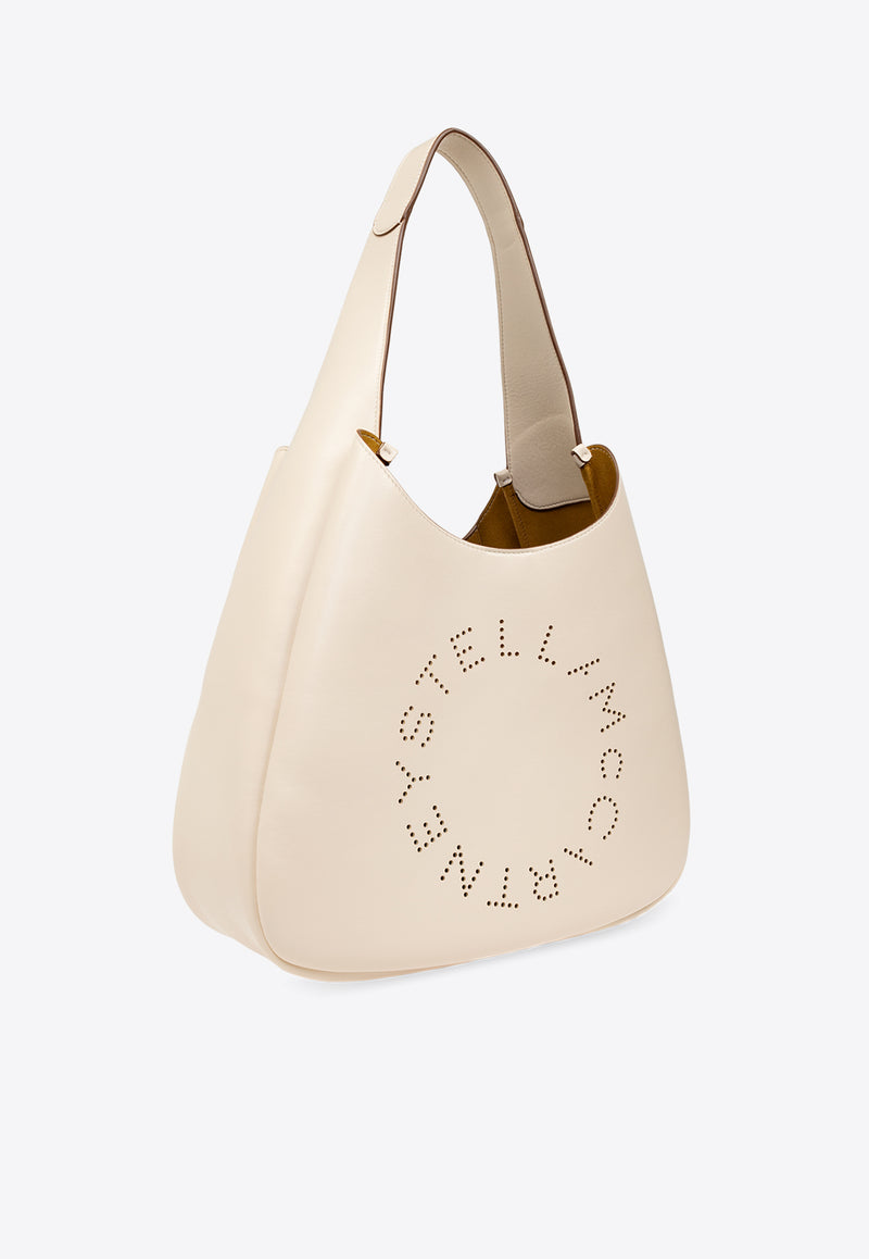 Stella McCartney Logo-Perforated Shoulder Bag Cream 7B0102 W8542-9000