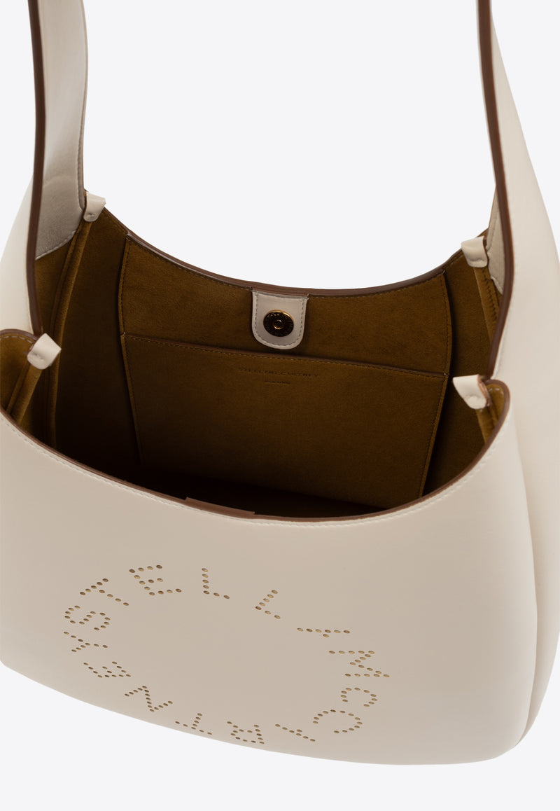 Stella McCartney Logo-Perforated Shoulder Bag Cream 7B0102 W8542-9000