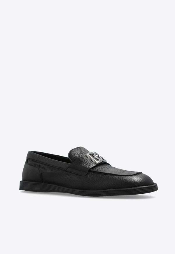 Dolce & Gabbana New Florio Leather Loafers A50601 A8034-80999