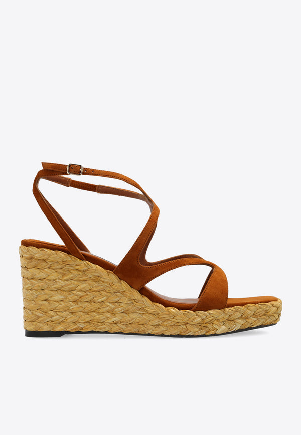 Jimmy Choo Ayla 85 Wedge Sandals AYLA 85 CUG-TAN Brown