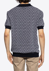 Balmain Logo-Monogram Polo T-shirt CH1GB020 KB03-GGD