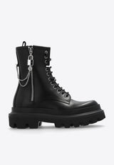 Dolce & Gabbana Leather Combat Ankle Boots CT1025 AB640-80999