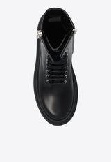 Dolce & Gabbana Leather Combat Ankle Boots CT1025 AB640-80999