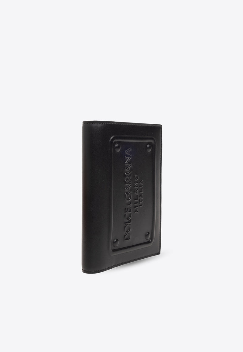 Dolce & Gabbana Tactile-Logo Leather Passport Holder BP2215 AG218-80999