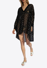 Balmain Polka Dot Mini Beach Dress BKA281840 0-013