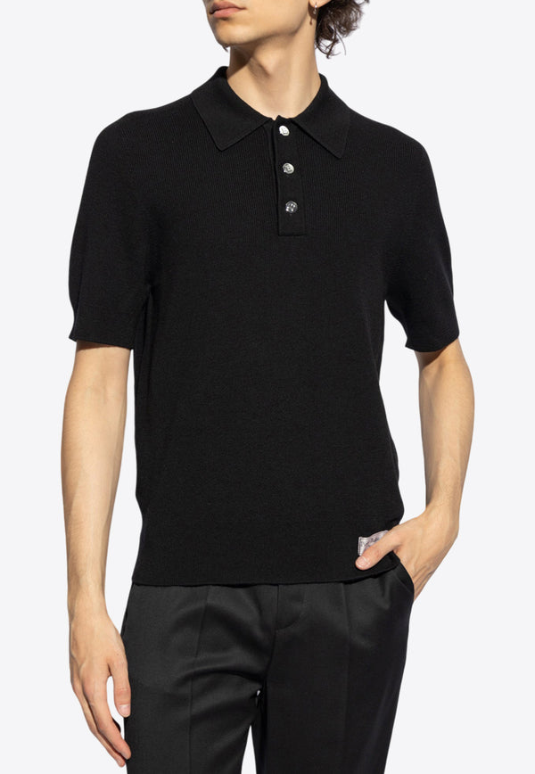 Balmain Logo-Patched Polo T-shirt DH1GB066 KE93-0PA