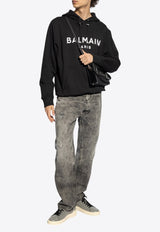 Balmain Logo-Printed Hooded Sweatshirt DH1JR002 BB65-EAB