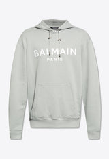 Balmain Logo-Printed Hooded Sweatshirt DH1JR002 BB65-YHG