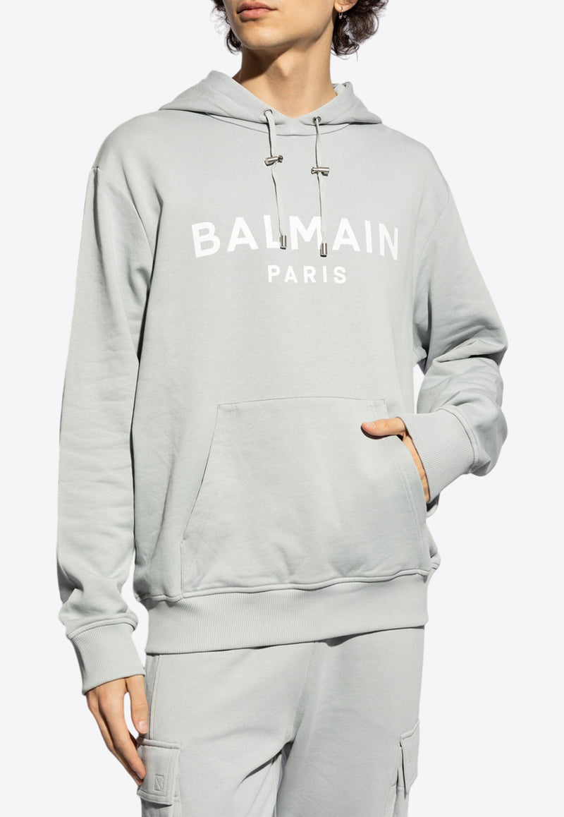 Balmain Logo-Printed Hooded Sweatshirt DH1JR002 BB65-YHG