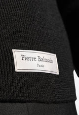 Balmain Logo-Patched High-Neck Sweater DH1KH017 KE93-0PA