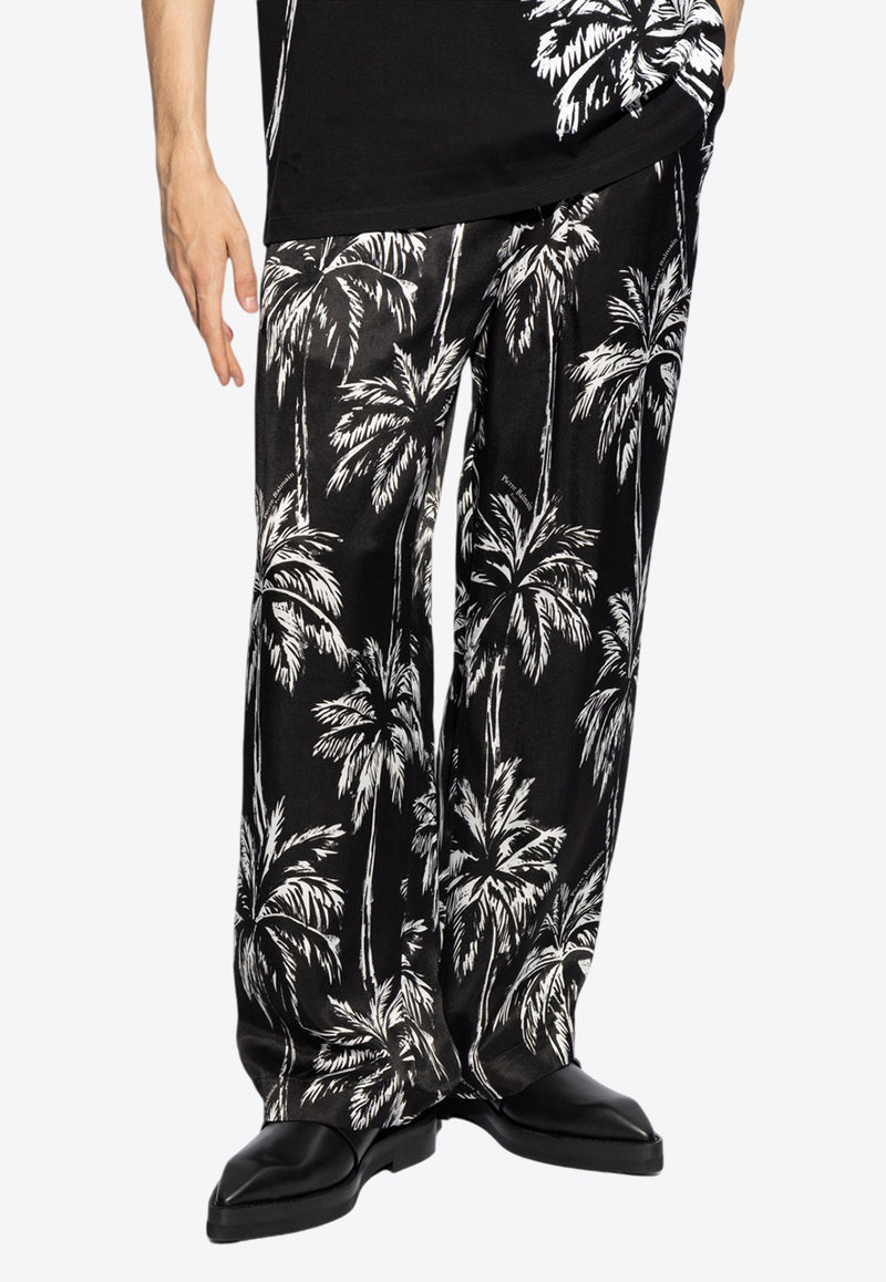 Balmain Floral-Printed Straight-Leg Pants DH1PQ260 VF43-EAB