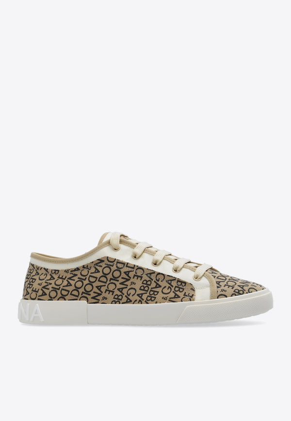 Dolce & Gabbana Portofino Low-Top Canvas Sneakers  CS2239 AR851-HXXCN